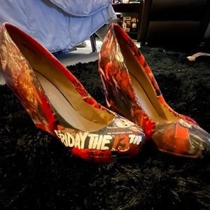 Custom-made Friday the 13th women’s wedge heels